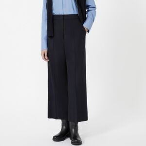 Max‎ Mara Black Wide Leg Tonal Striped Trousers Women's 8 Office Business Casual